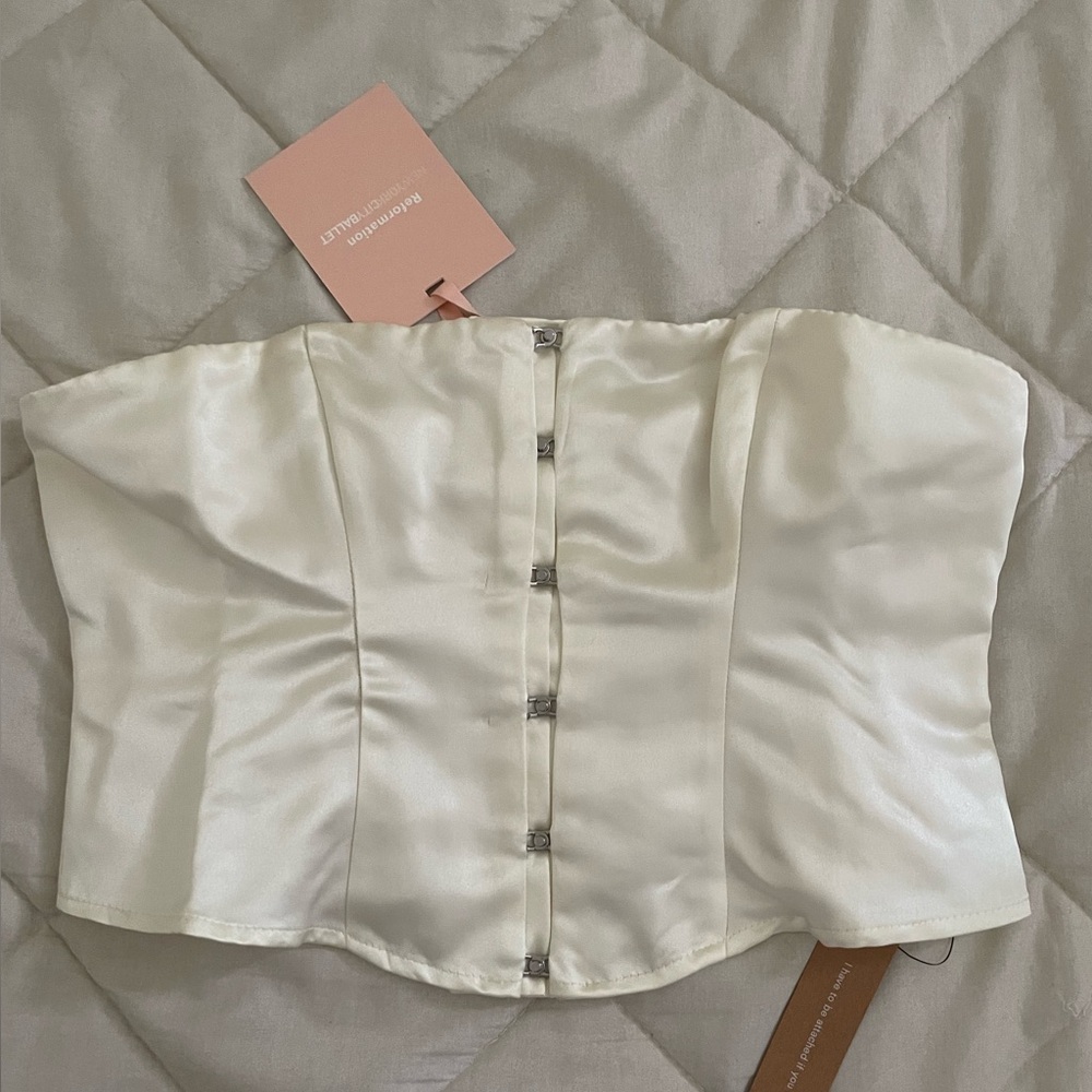 Reformation Jaclyn Satin Top